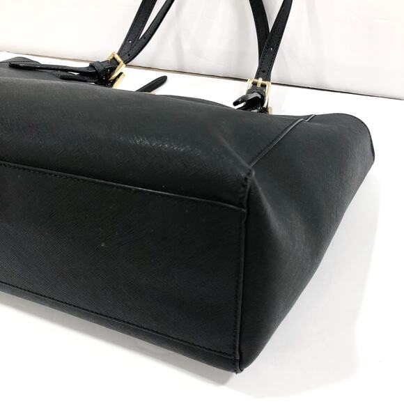 Tory Burch Emerson Black Saffiano Leather Tote Bag - Picture 9 of 11